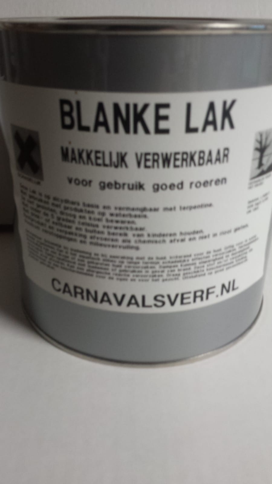 Blanke / Vernis, hoogglans op waterbasis 1 liter - Carnavalsverf
